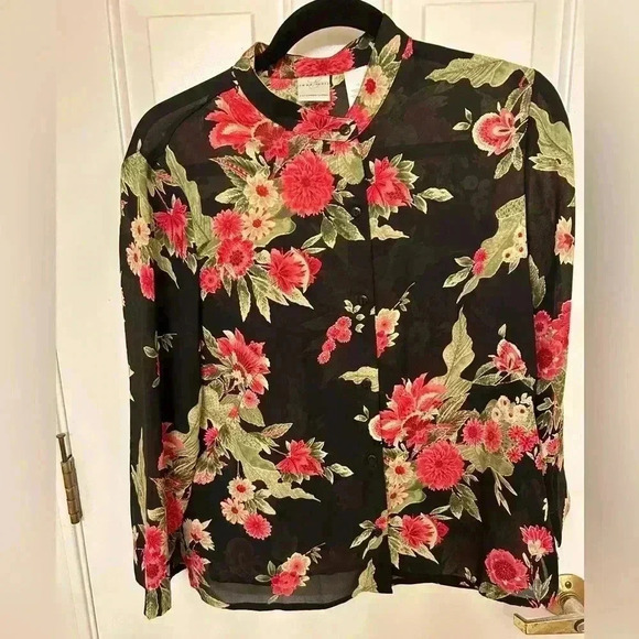Emma James Floral Blouse Size 10 - Picture 1 of 6